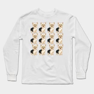 Yorkshire terrier cute pattern Long Sleeve T-Shirt